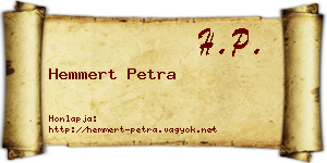 Hemmert Petra névjegykártya